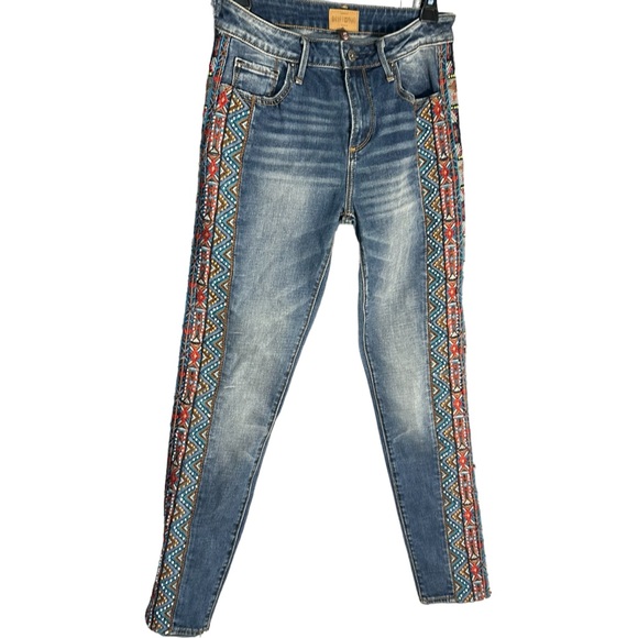DRIFTWOOD Jeans Driftwood Jackie Embroidered High Rise Jeans Sz 26